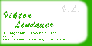 viktor lindauer business card